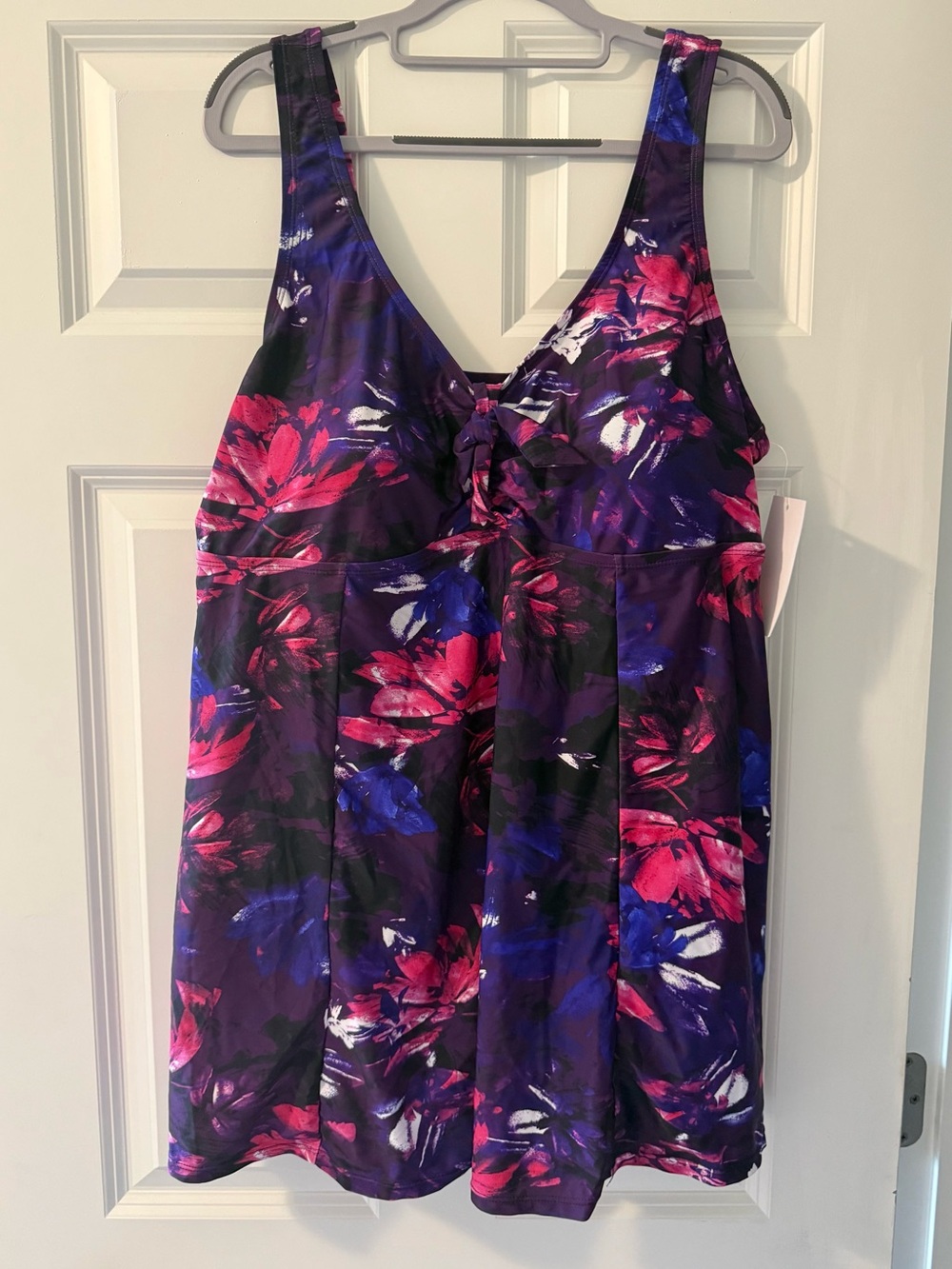 Meet.Curve Women's Floral V-Neck Swim Dress